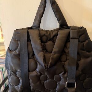 Mickey Mouse by Zara Sleek Black Quilted Bag with Adjustable Straps